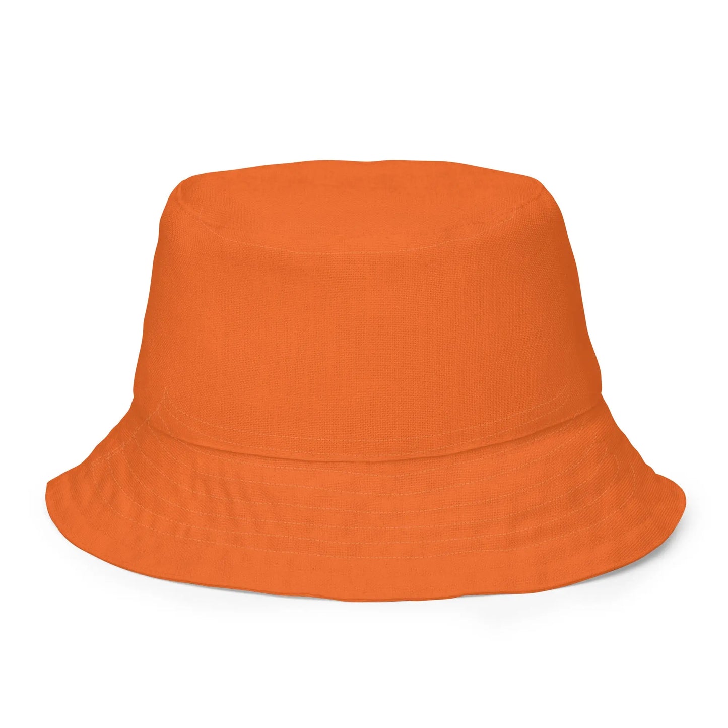 Reversible orange and pink logo bucket hat