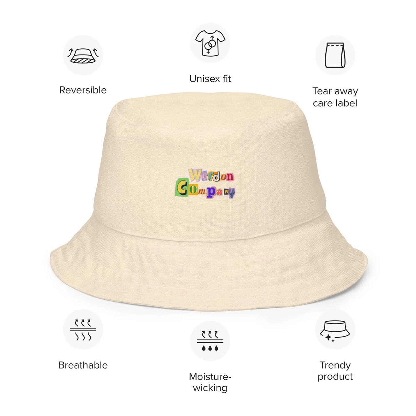 Reversible LOGO BROWN bucket hat