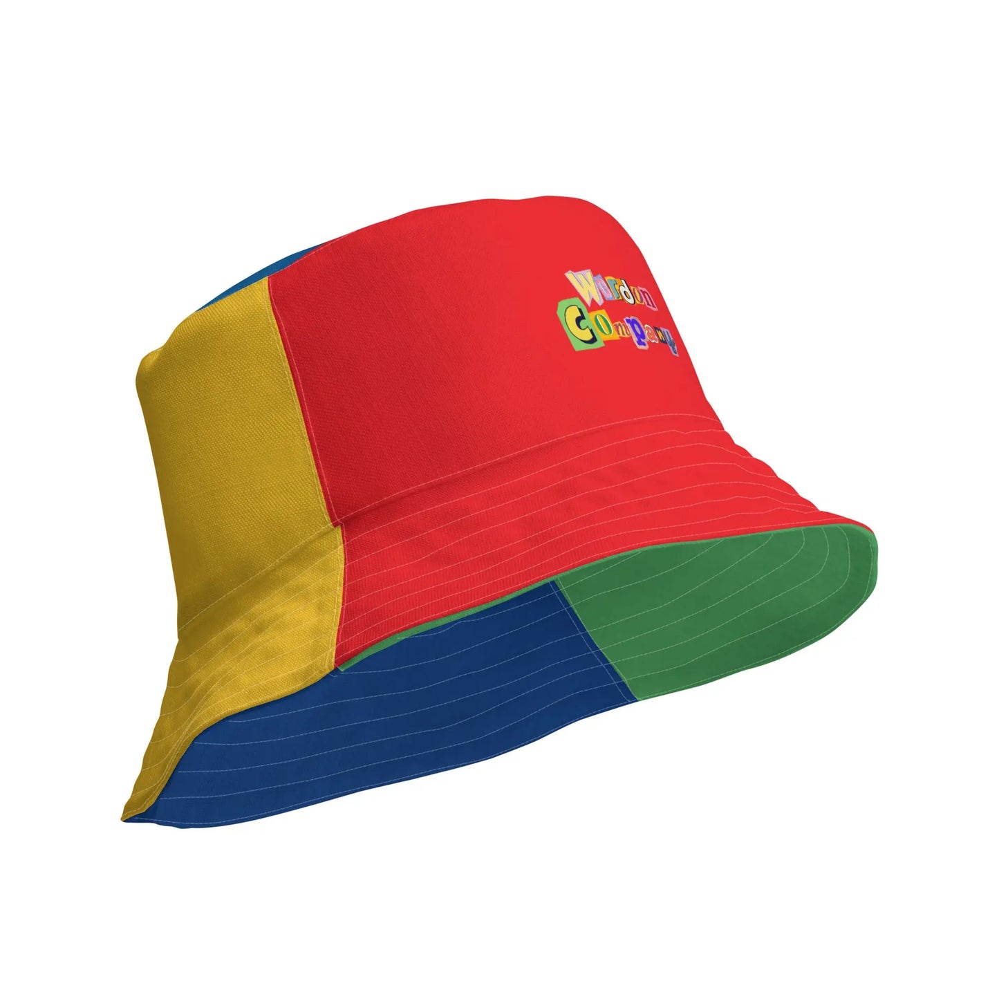 Reversible old skool logo bucket hat