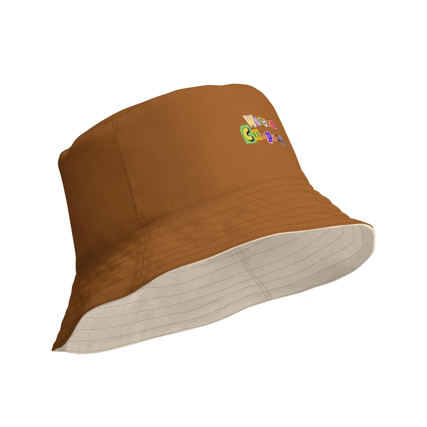 Reversible LOGO BROWN bucket hat