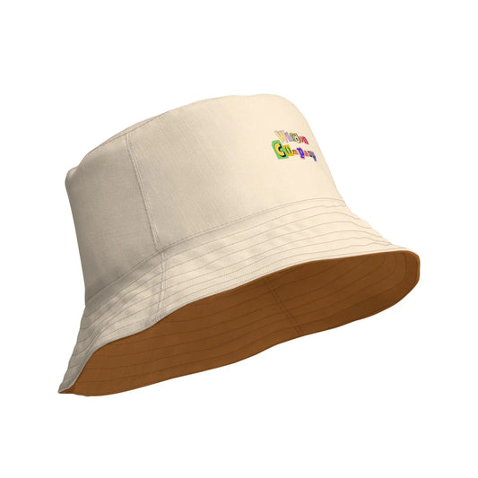 Reversible LOGO BROWN bucket hat