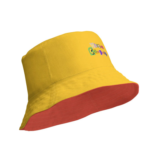 Reversible LOGO YELLOW AND ORANGE bucket hat