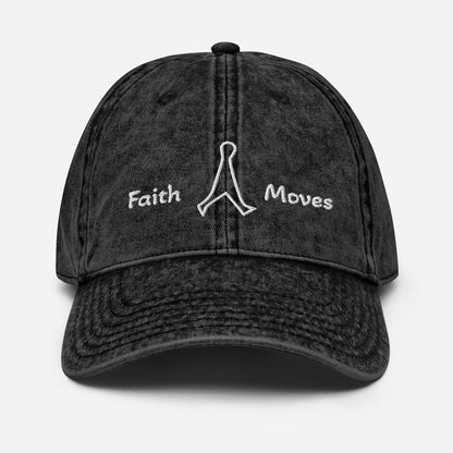 Vintage Faith Moves Cotton Twill Cap