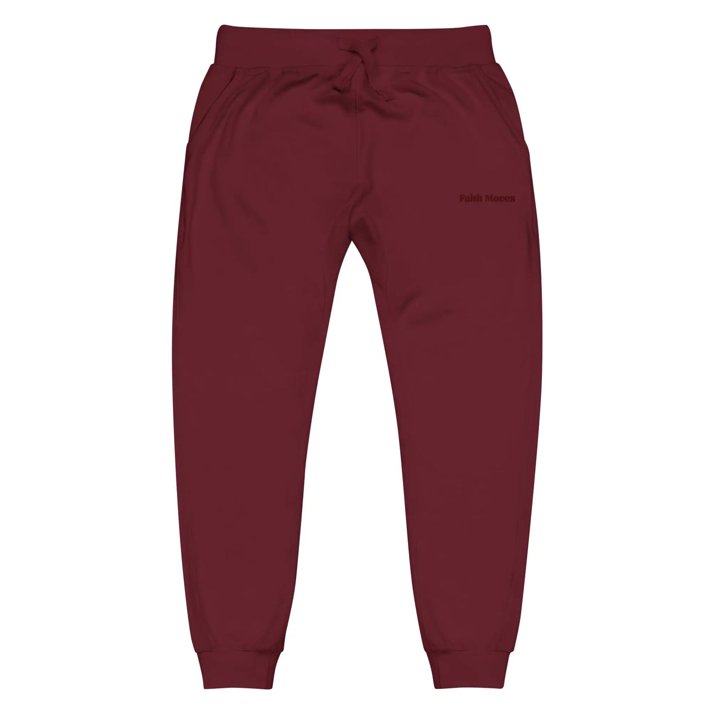 Unisex  MAROON FAITH MOVES fleece sweatpants